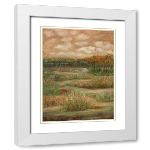 Autumn Sky I White Modern Wood Framed Art Print with Double Matting by Crawford, Beverly