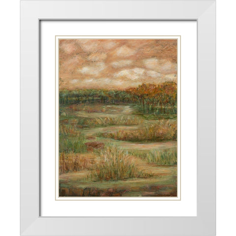 Autumn Sky I White Modern Wood Framed Art Print with Double Matting by Crawford, Beverly