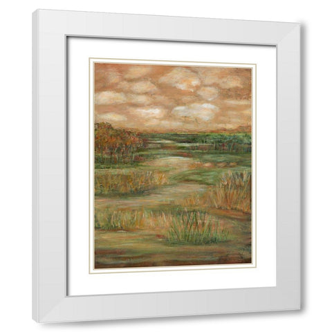 Autumn Sky II White Modern Wood Framed Art Print with Double Matting by Crawford, Beverly