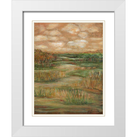 Autumn Sky II White Modern Wood Framed Art Print with Double Matting by Crawford, Beverly