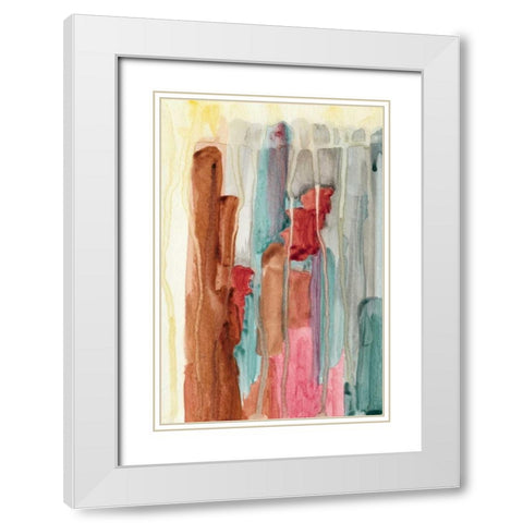 Evening Lights I White Modern Wood Framed Art Print with Double Matting by McMullen, Charles