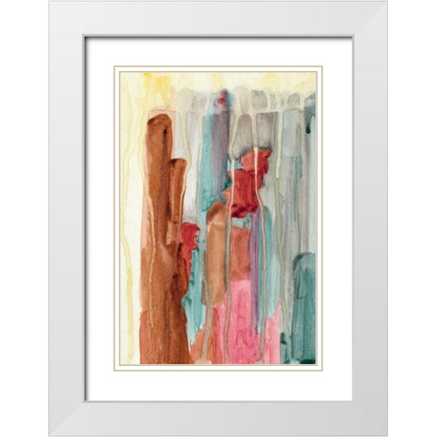 Evening Lights I White Modern Wood Framed Art Print with Double Matting by McMullen, Charles