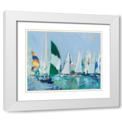Parking Lot White Modern Wood Framed Art Print with Double Matting by Crain, Curt