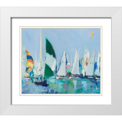 Parking Lot White Modern Wood Framed Art Print with Double Matting by Crain, Curt