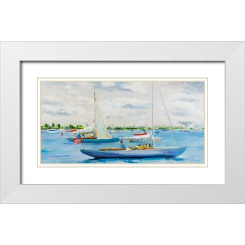 Fun and Lala White Modern Wood Framed Art Print with Double Matting by Crain, Curt