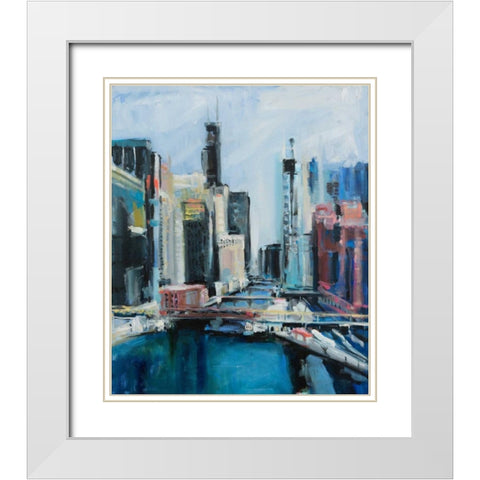 River View White Modern Wood Framed Art Print with Double Matting by Crain, Curt