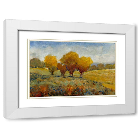 Vivid Brushstrokes I White Modern Wood Framed Art Print with Double Matting by OToole, Tim