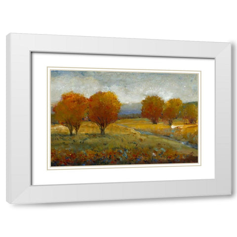 Vivid Brushstrokes II White Modern Wood Framed Art Print with Double Matting by OToole, Tim