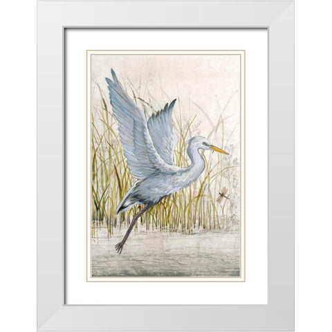 Heron Sanctuary I White Modern Wood Framed Art Print with Double Matting by OToole, Tim