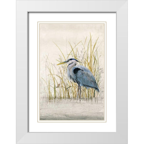 Heron Sanctuary II White Modern Wood Framed Art Print with Double Matting by OToole, Tim