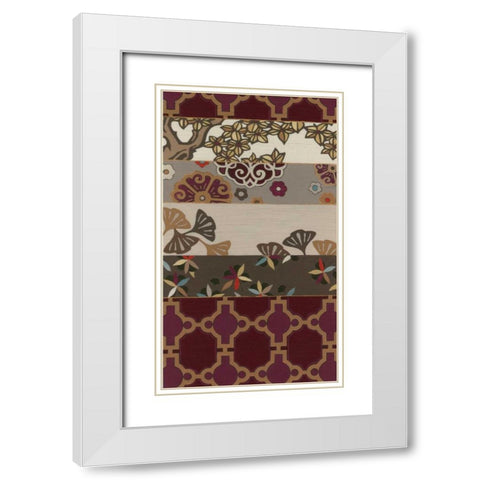 Autumnal Tapestry II White Modern Wood Framed Art Print with Double Matting by Vess, June Erica