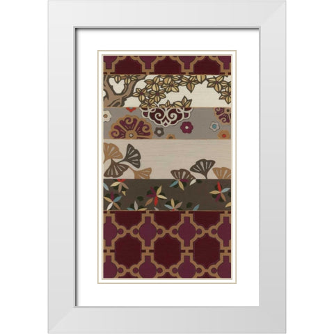 Autumnal Tapestry II White Modern Wood Framed Art Print with Double Matting by Vess, June Erica