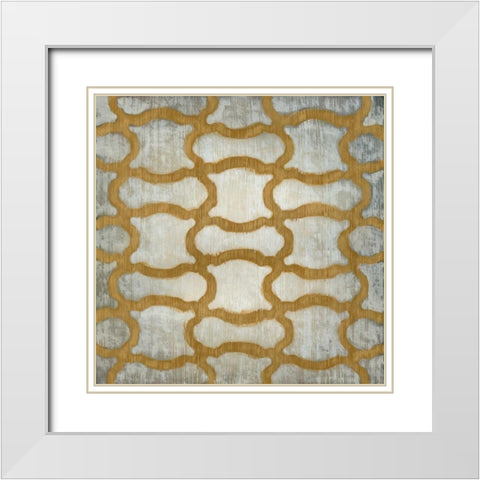 Spectrum Symmetry I White Modern Wood Framed Art Print with Double Matting by Zarris, Chariklia
