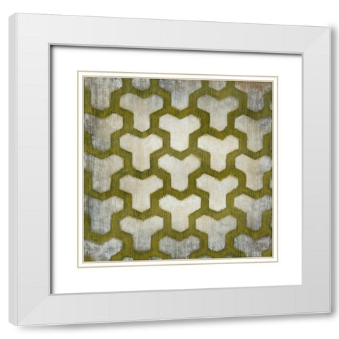 Spectrum Symmetry IV White Modern Wood Framed Art Print with Double Matting by Zarris, Chariklia