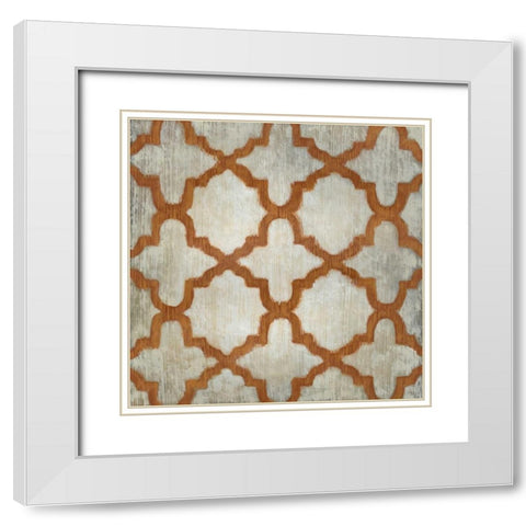 Spectrum Symmetry V White Modern Wood Framed Art Print with Double Matting by Zarris, Chariklia