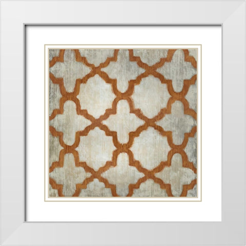 Spectrum Symmetry V White Modern Wood Framed Art Print with Double Matting by Zarris, Chariklia