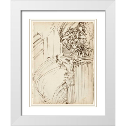 Architects Sketchbook I White Modern Wood Framed Art Print with Double Matting by Harper, Ethan