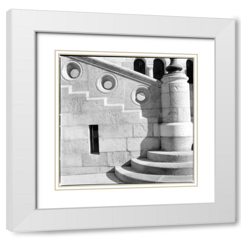 Architecture Detail I Budapest White Modern Wood Framed Art Print with Double Matting by DeNardo, Laura