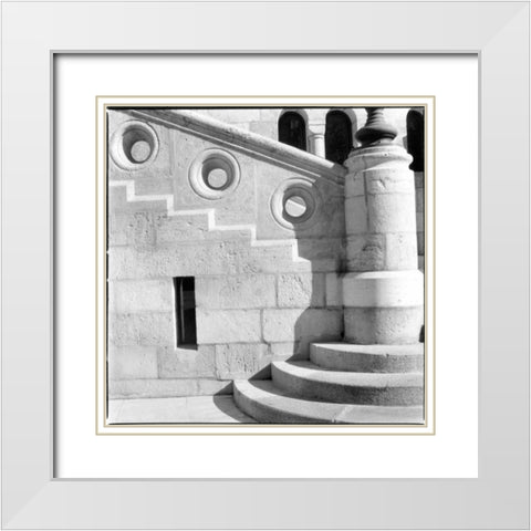 Architecture Detail I Budapest White Modern Wood Framed Art Print with Double Matting by DeNardo, Laura