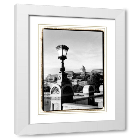 Steps to Fishermans Bastion White Modern Wood Framed Art Print with Double Matting by DeNardo, Laura