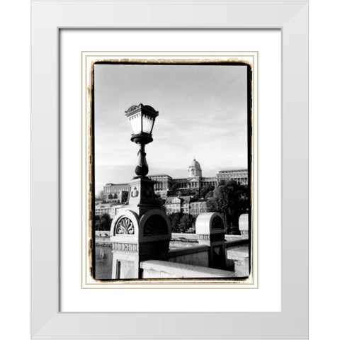 Steps to Fishermans Bastion White Modern Wood Framed Art Print with Double Matting by DeNardo, Laura