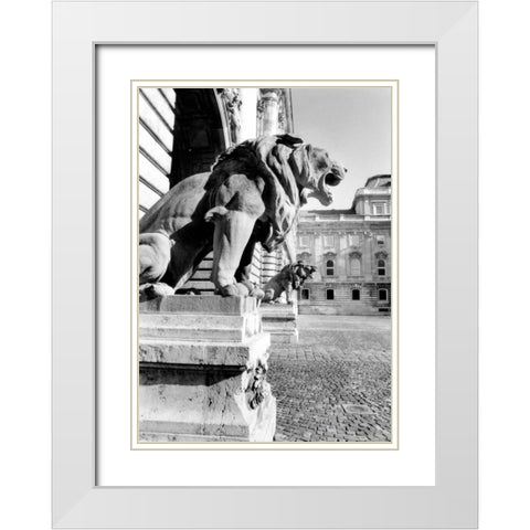 Standing Guard Royal Palace White Modern Wood Framed Art Print with Double Matting by DeNardo, Laura
