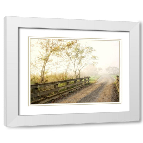 Crossing Over White Modern Wood Framed Art Print with Double Matting by Head, Danny