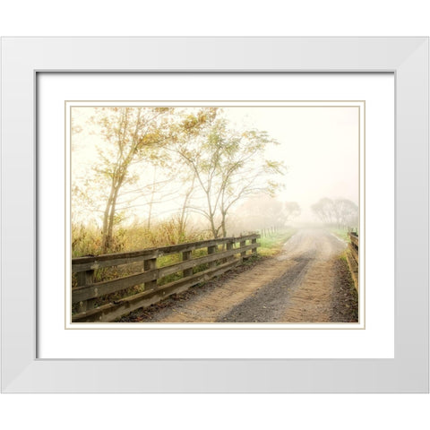 Crossing Over White Modern Wood Framed Art Print with Double Matting by Head, Danny