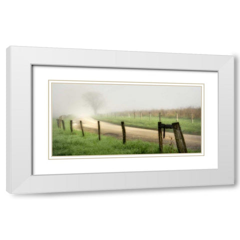 Around the Bend White Modern Wood Framed Art Print with Double Matting by Head, Danny