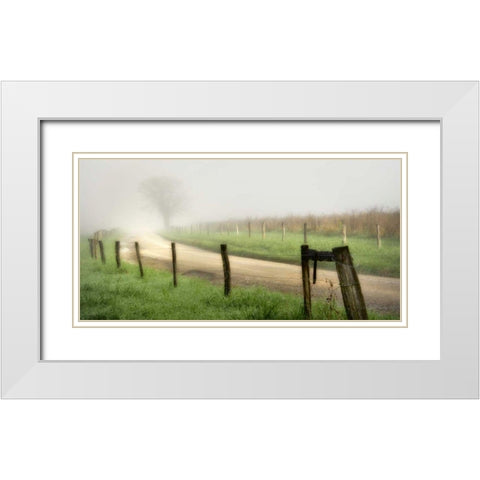 Around the Bend White Modern Wood Framed Art Print with Double Matting by Head, Danny