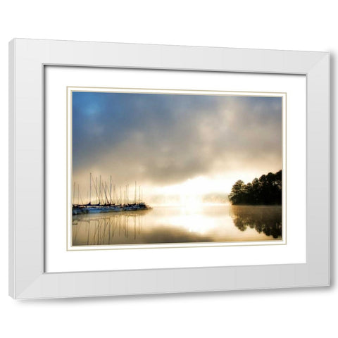 Breaking Through I White Modern Wood Framed Art Print with Double Matting by Head, Danny