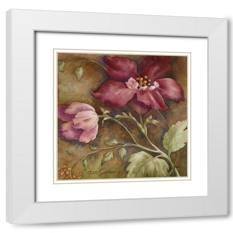 Antique Beauties I White Modern Wood Framed Art Print with Double Matting by Wagner-Heaton, M.
