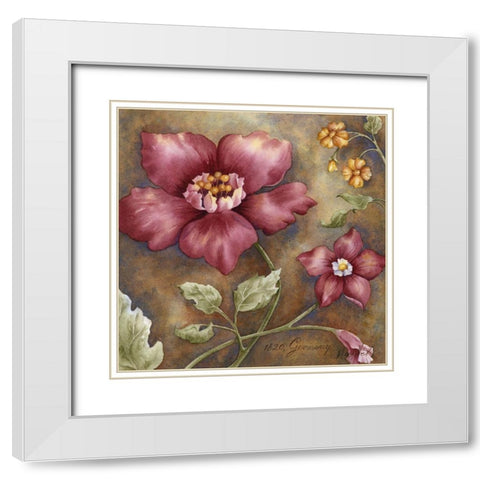 Antique Beauties III White Modern Wood Framed Art Print with Double Matting by Wagner-Heaton, M.