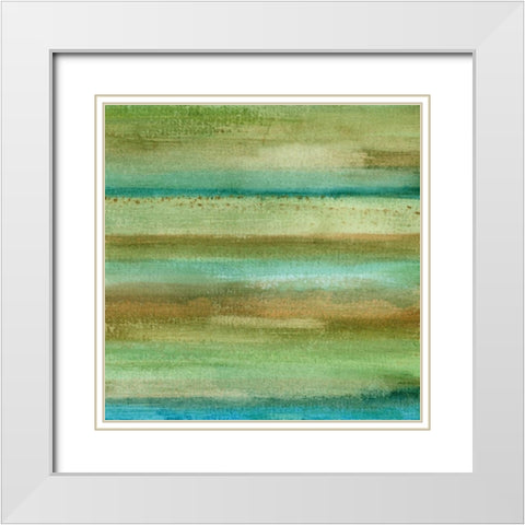 Fields in Spring II White Modern Wood Framed Art Print with Double Matting by McMullen, Charles