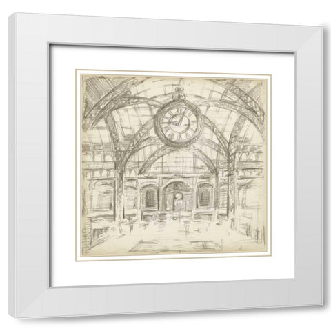 Interior Architectural Study I White Modern Wood Framed Art Print with Double Matting by Harper, Ethan