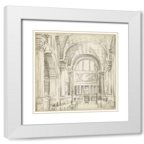 Interior Architectural Study IV White Modern Wood Framed Art Print with Double Matting by Harper, Ethan