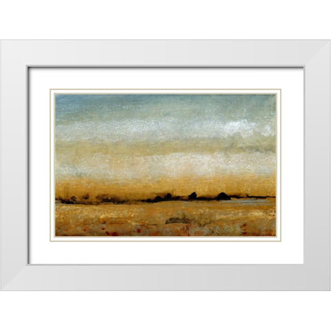 Harvest Sunset I White Modern Wood Framed Art Print with Double Matting by OToole, Tim