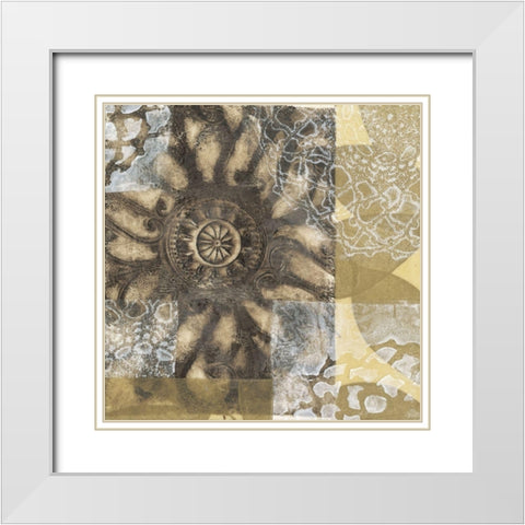 Iron Filigree II White Modern Wood Framed Art Print with Double Matting by Goldberger, Jennifer