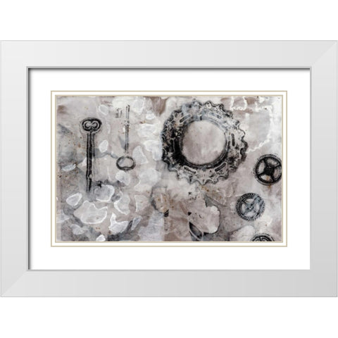 Juxtaposition I White Modern Wood Framed Art Print with Double Matting by Goldberger, Jennifer