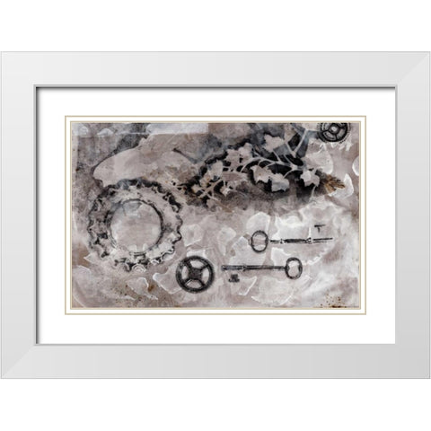 Juxtaposition II White Modern Wood Framed Art Print with Double Matting by Goldberger, Jennifer