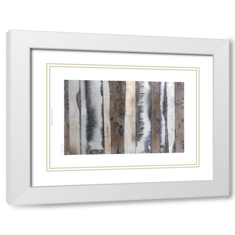 Earth and Smoke II White Modern Wood Framed Art Print with Double Matting by Goldberger, Jennifer