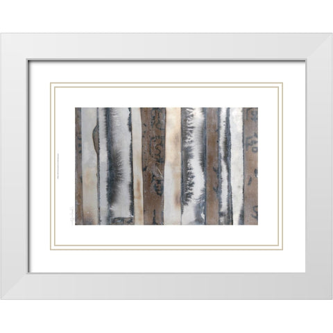 Earth and Smoke II White Modern Wood Framed Art Print with Double Matting by Goldberger, Jennifer