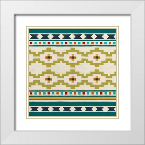 Southwest Geometry IV White Modern Wood Framed Art Print with Double Matting by Vess, June Erica