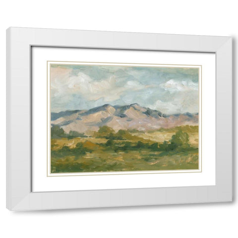 Impasto Landscape I White Modern Wood Framed Art Print with Double Matting by Harper, Ethan