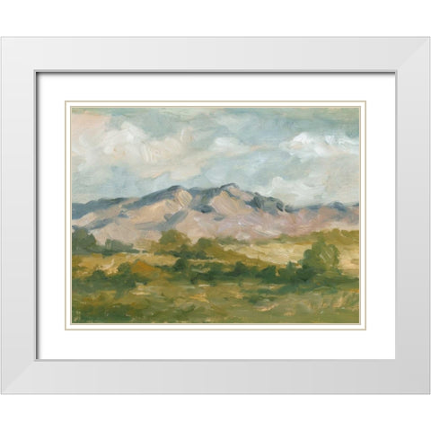 Impasto Landscape I White Modern Wood Framed Art Print with Double Matting by Harper, Ethan