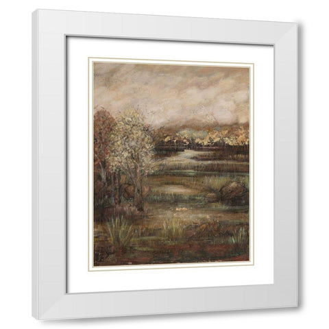 Field of Dreams I White Modern Wood Framed Art Print with Double Matting by Crawford, Beverly