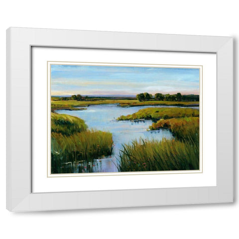 At the Edge I White Modern Wood Framed Art Print with Double Matting by OToole, Tim