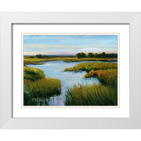 At the Edge I White Modern Wood Framed Art Print with Double Matting by OToole, Tim