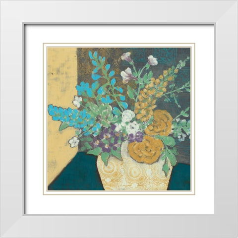 Bountiful Spring II White Modern Wood Framed Art Print with Double Matting by Goldberger, Jennifer