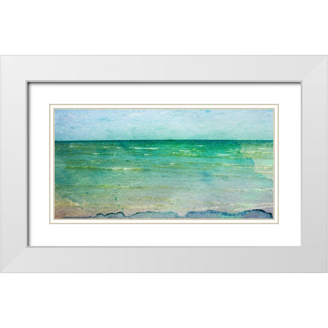 Crystal Coast White Modern Wood Framed Art Print with Double Matting by Ilosky, Pam